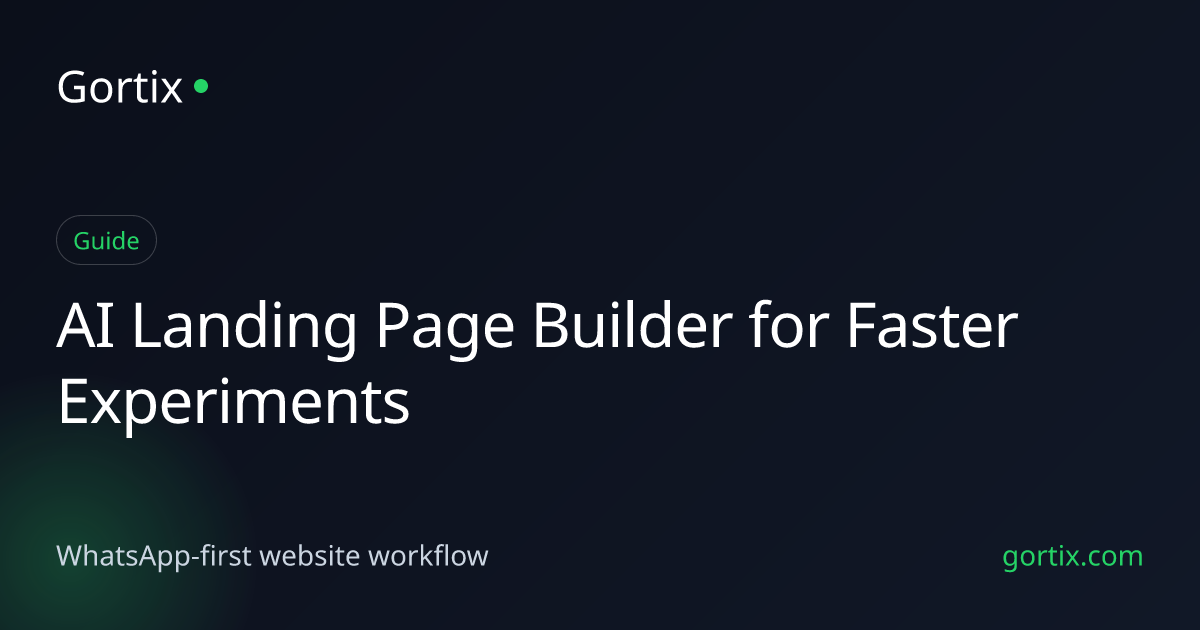 AI Landing Page Builder for Faster Experiments preview image