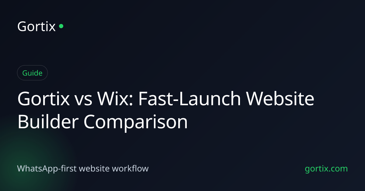 Gortix vs Wix: Fast-Launch Website Builder Comparison preview image
