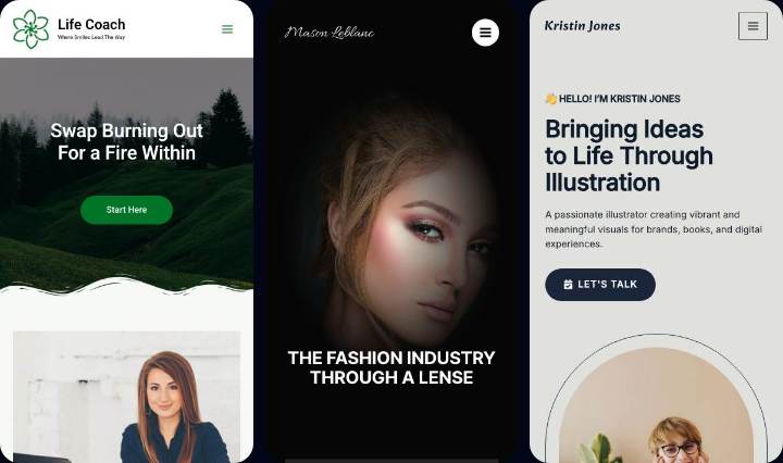 Author & Writer mobile collage