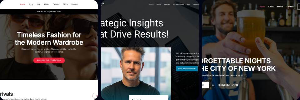 Catering desktop collage