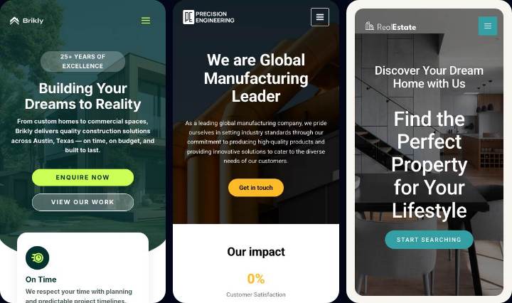 Construction mobile collage