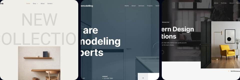 Furniture desktop collage