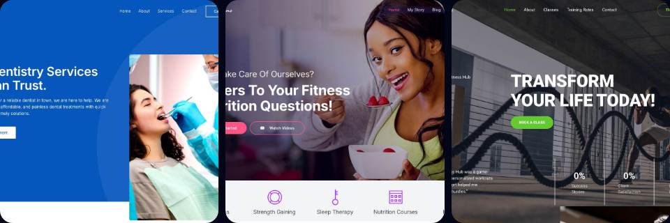 Gym & Fitness desktop collage