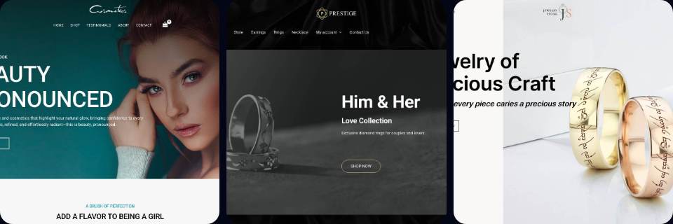 Jewellery desktop collage