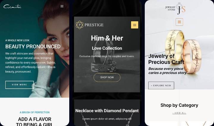 Jewellery mobile collage