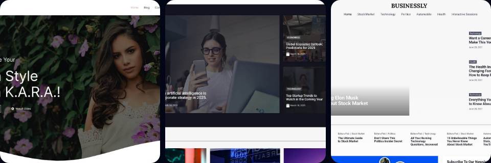 News desktop collage