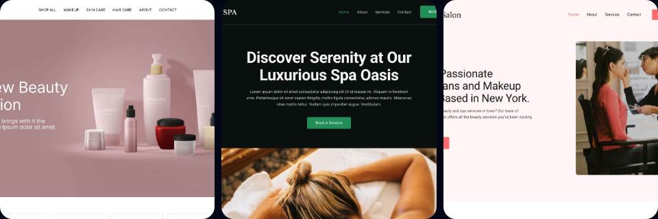 Salons desktop collage