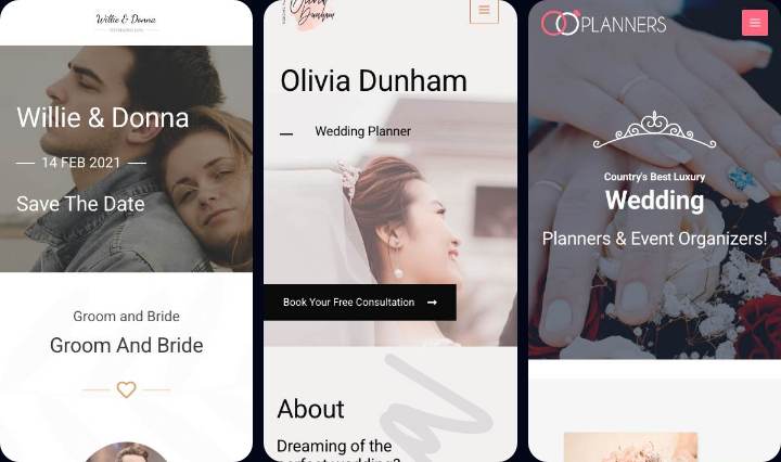 Wedding mobile collage