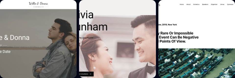 Events & Celebrations desktop collage