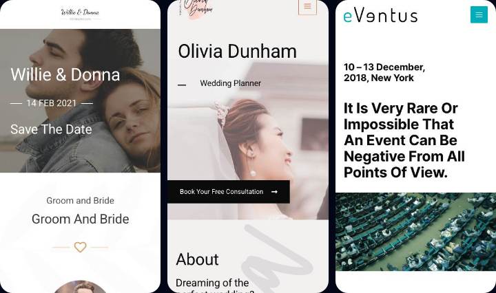 Events & Celebrations mobile collage