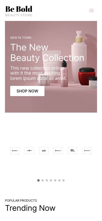 Be Bold mobile preview