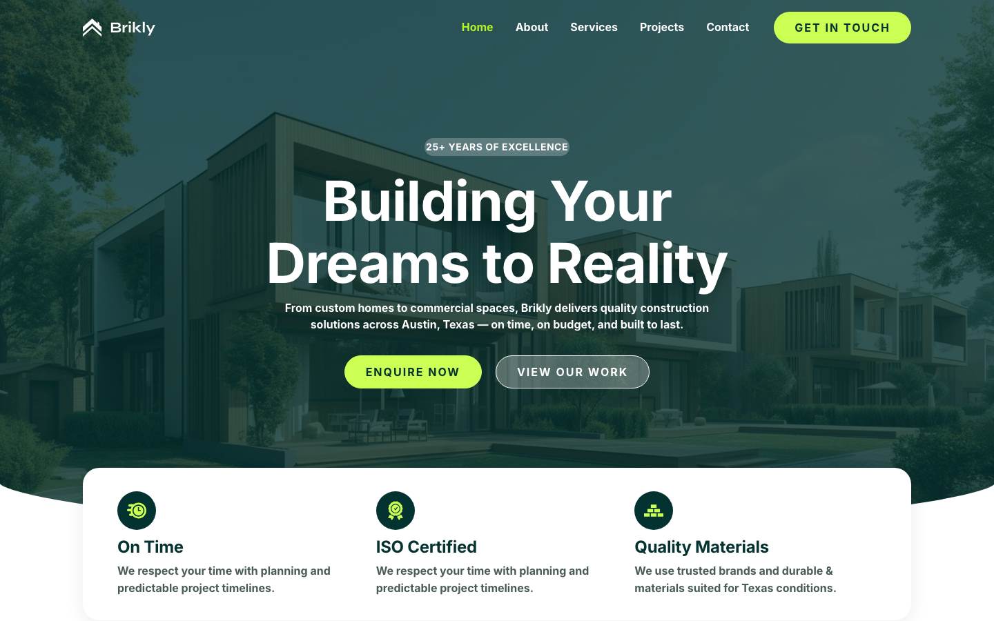 Construction Company desktop preview