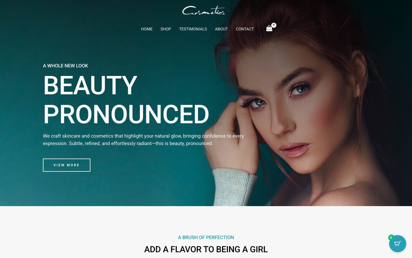Cosmetics Store desktop preview