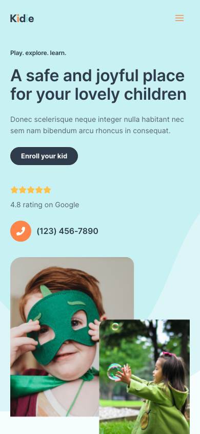 Day Care Services mobile preview