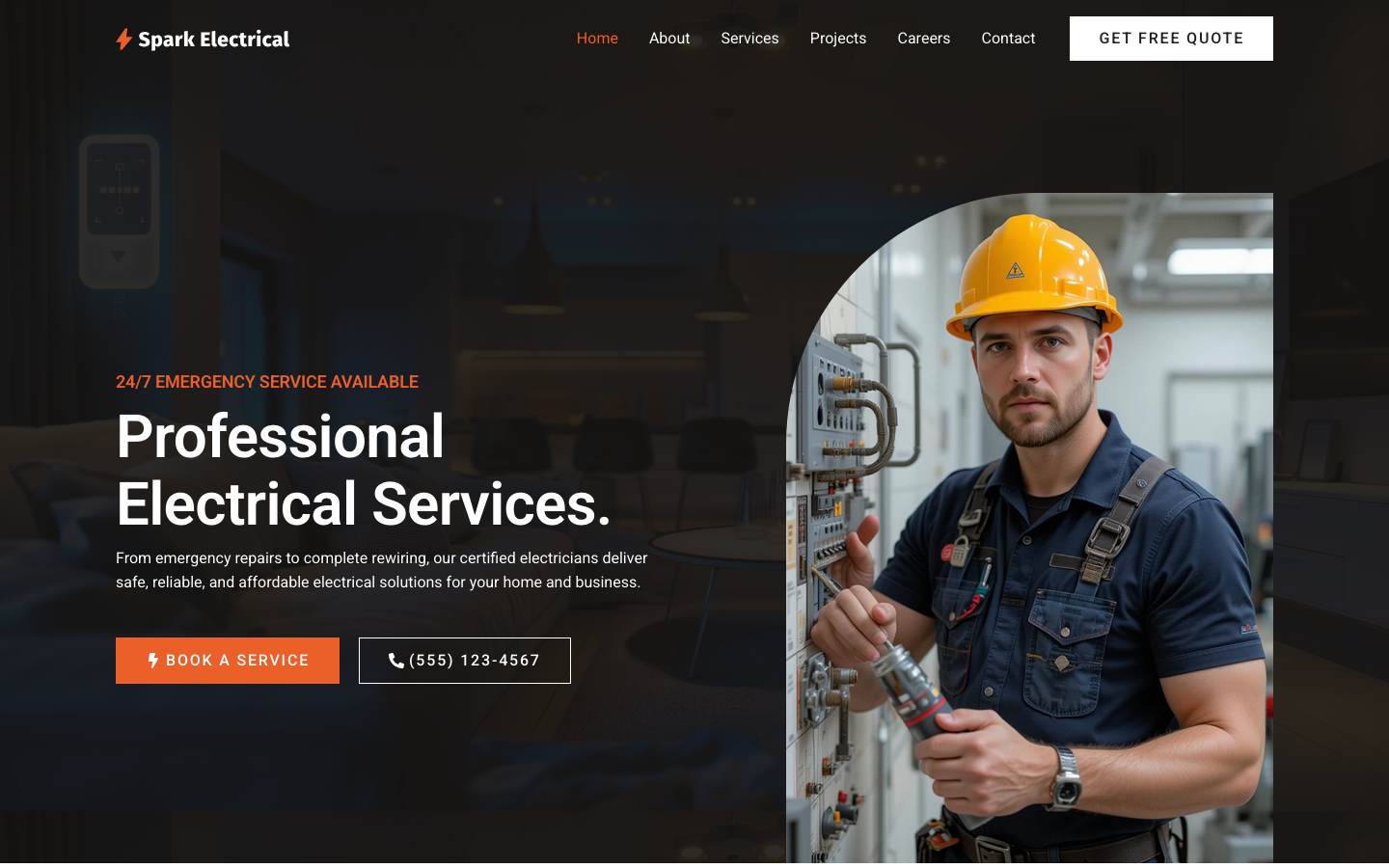 Electrician Company desktop preview