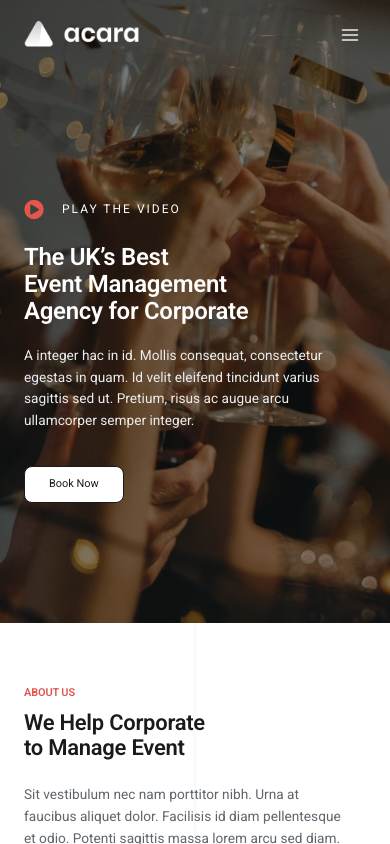 Event Management Agency mobile preview