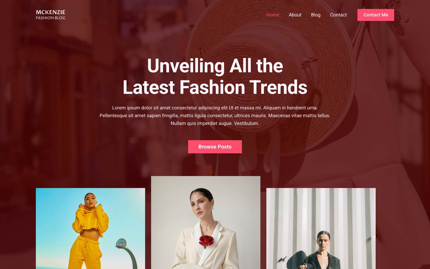 Fashion Blogger desktop preview