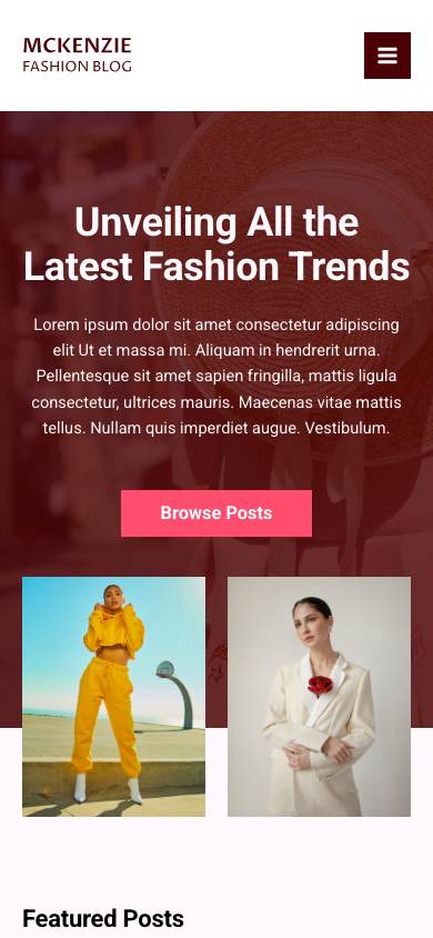 Fashion Blogger mobile preview