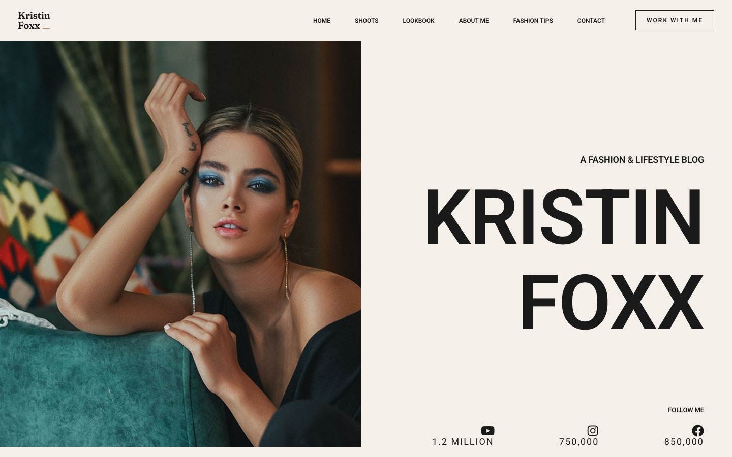 Fashion Influencer desktop preview