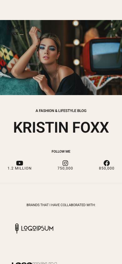 Fashion Influencer mobile preview