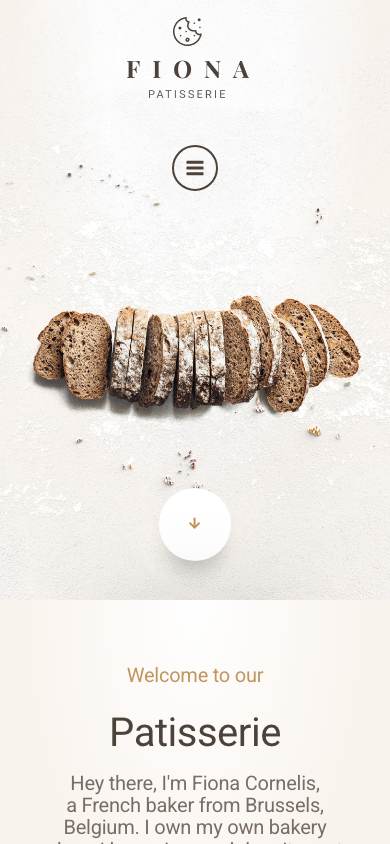 Fiona Patisserie mobile preview