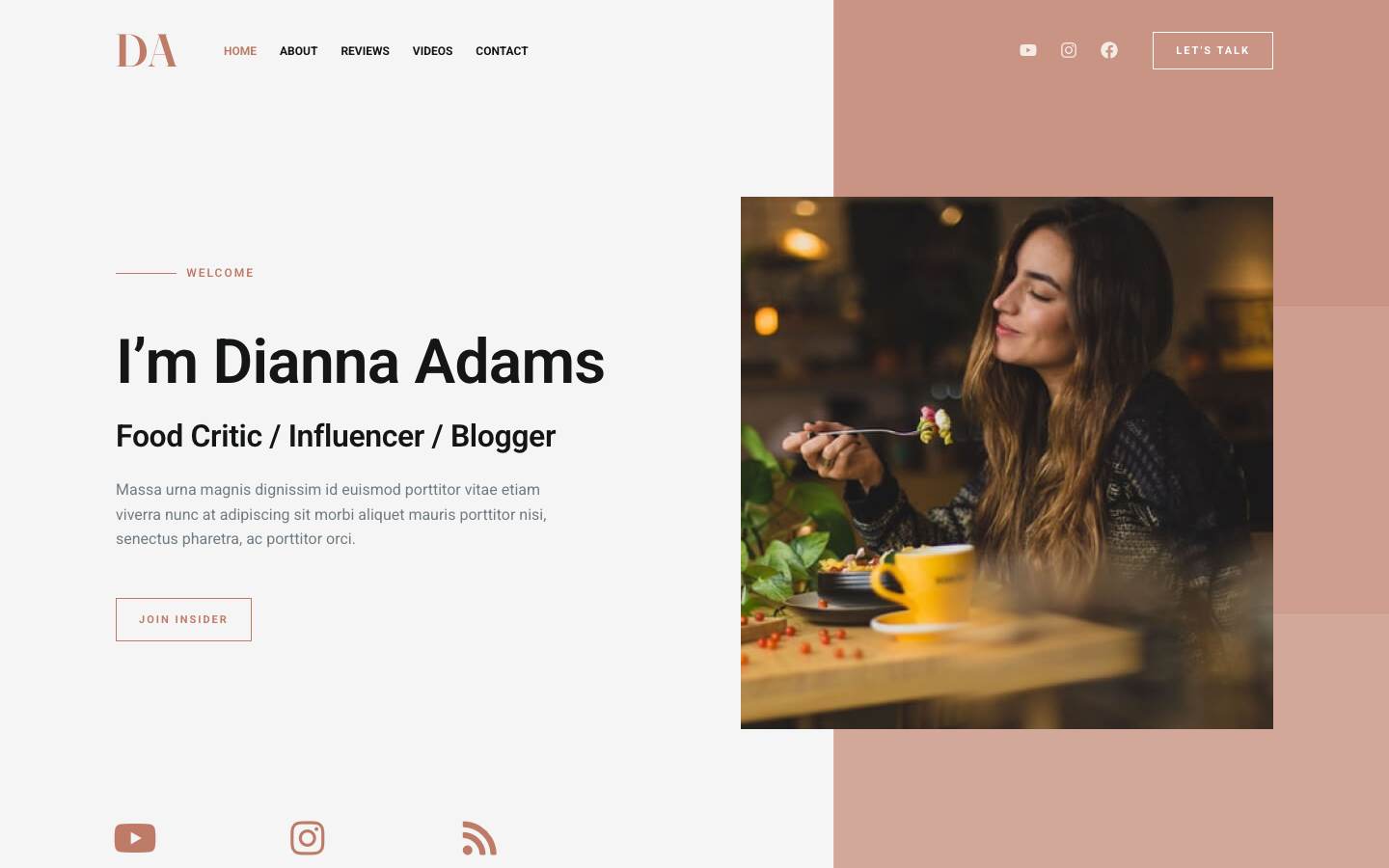 Food Blogger & Influencer desktop preview