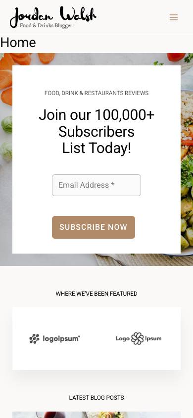 Food & Drinks Blogger mobile preview