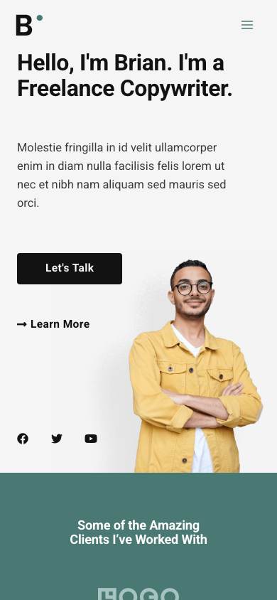 Freelance Copywriter mobile preview