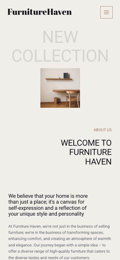 Furniture Haven mobile preview