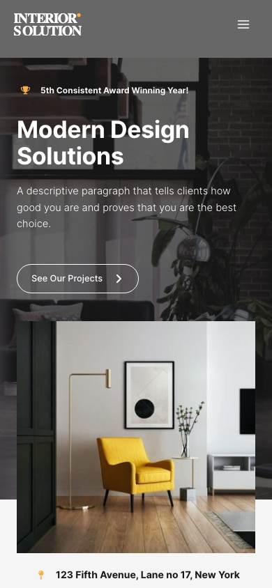 Interior Design Firm mobile preview