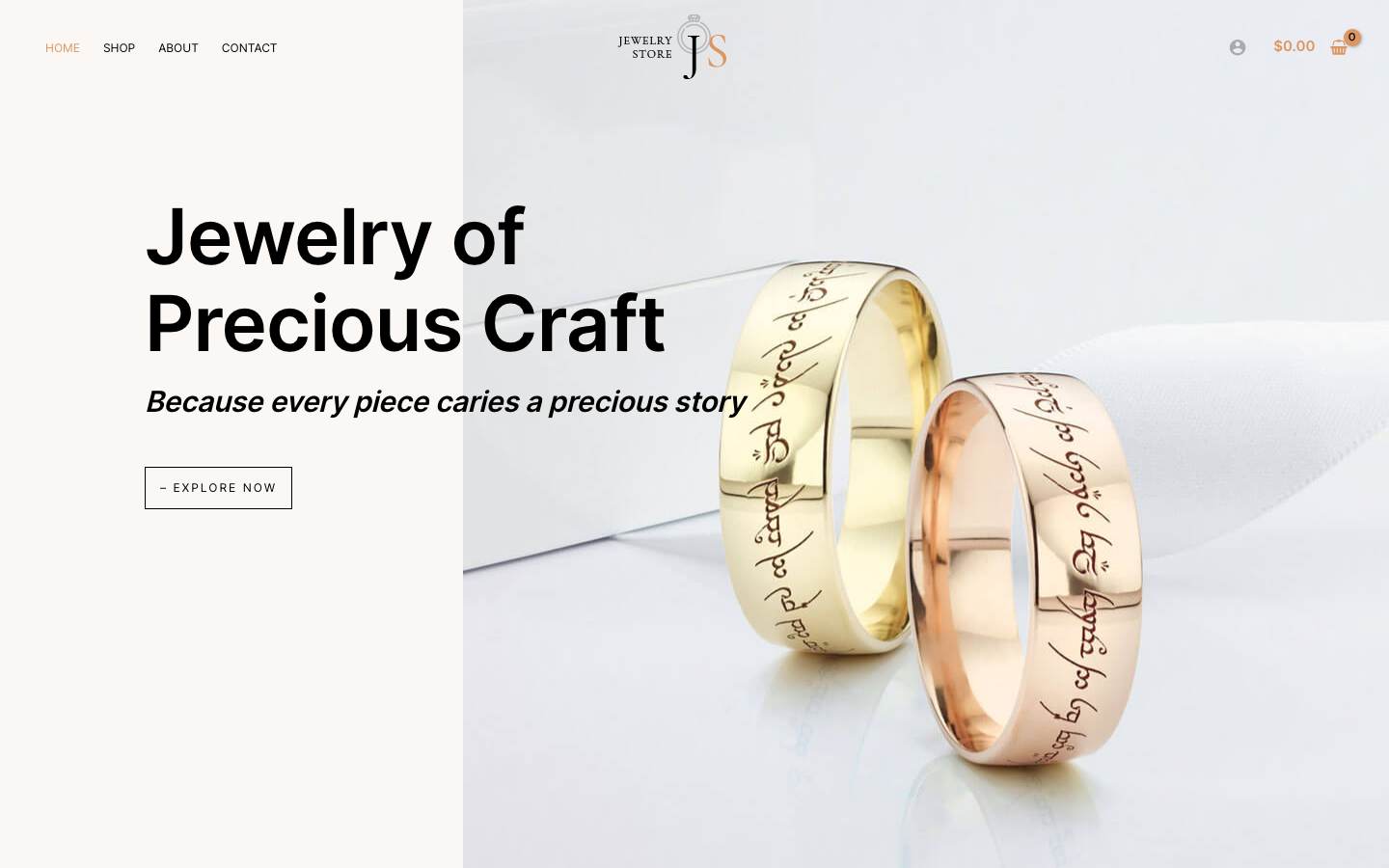 Jewellery Store desktop preview