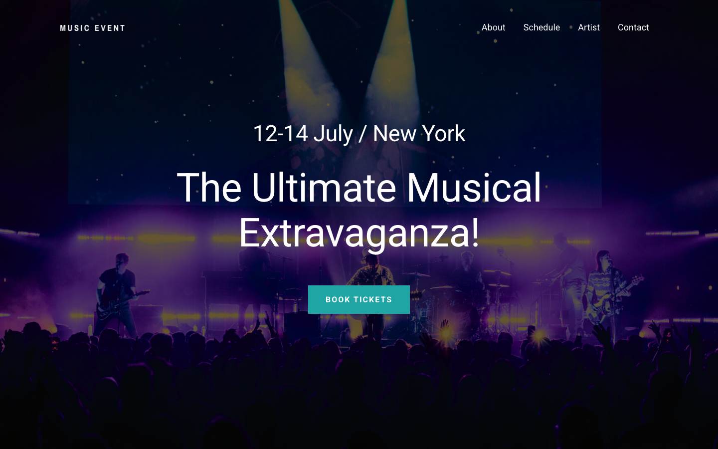 Music Event desktop preview