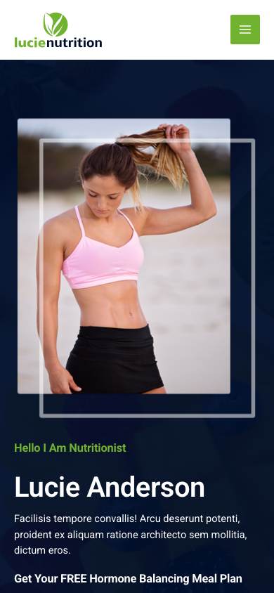 Nutritionist mobile preview