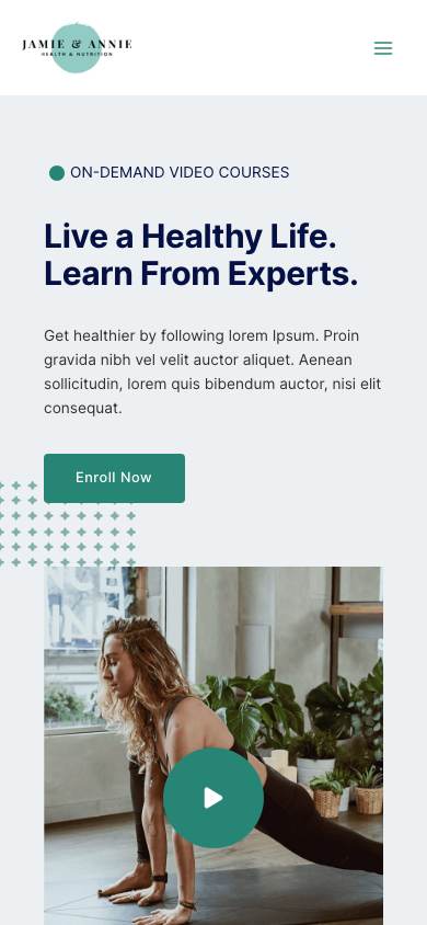 Online Health Coach mobile preview