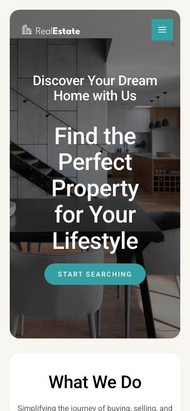 Real Estate Company mobile preview