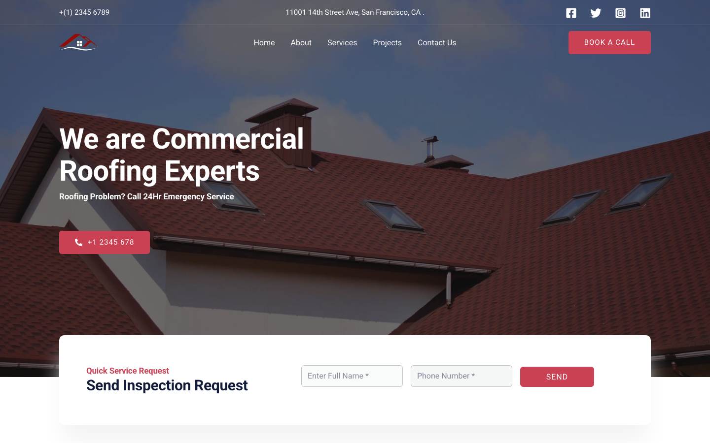 Roofing Agency desktop preview