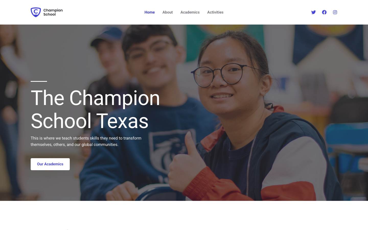 School desktop preview