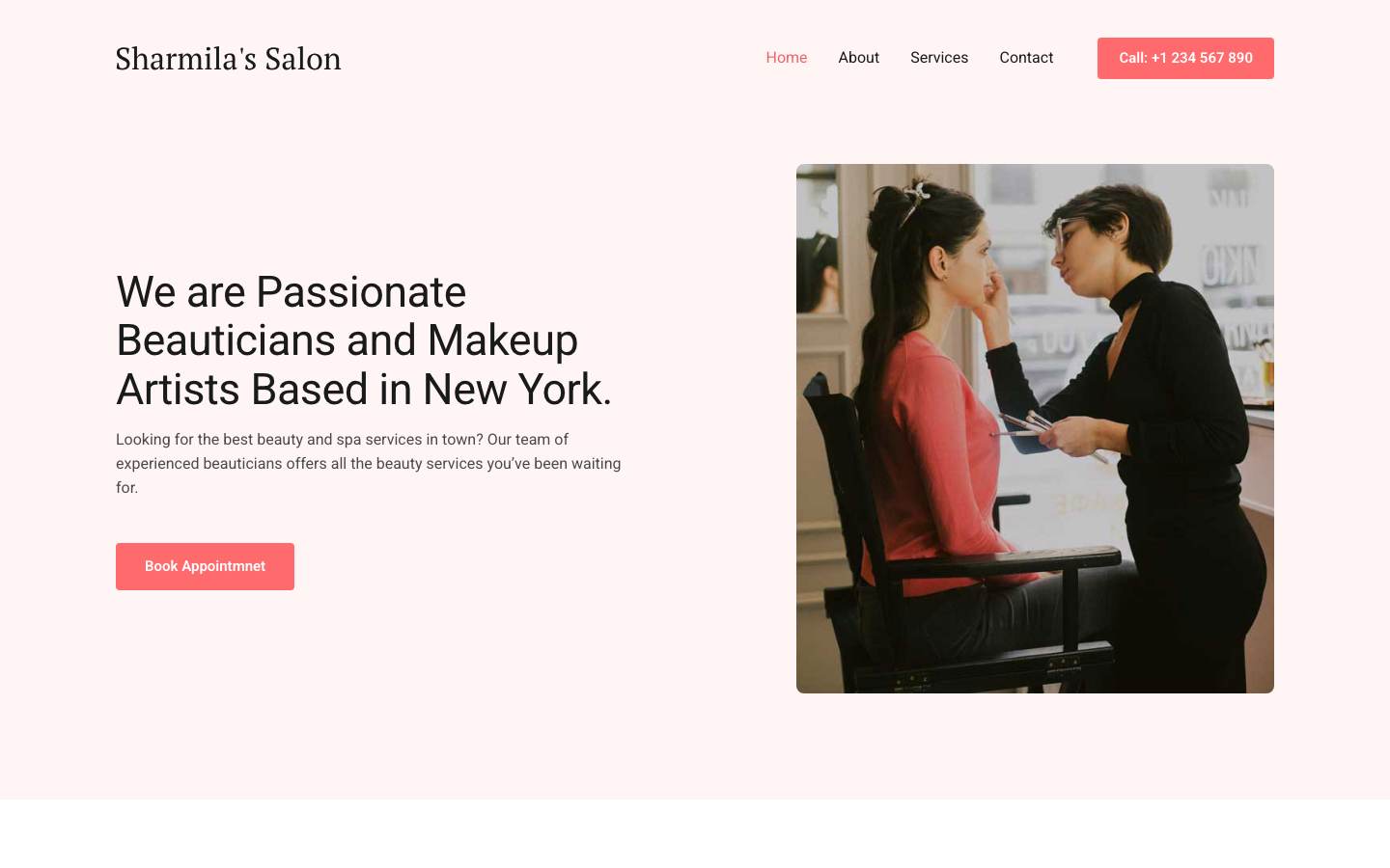 Salon & Spa desktop preview