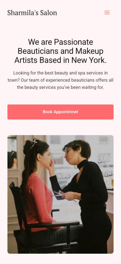 Salon & Spa mobile preview