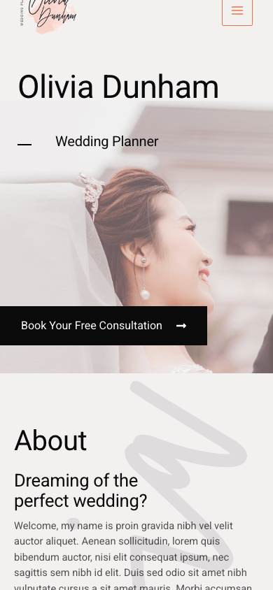 Wedding Organizer mobile preview