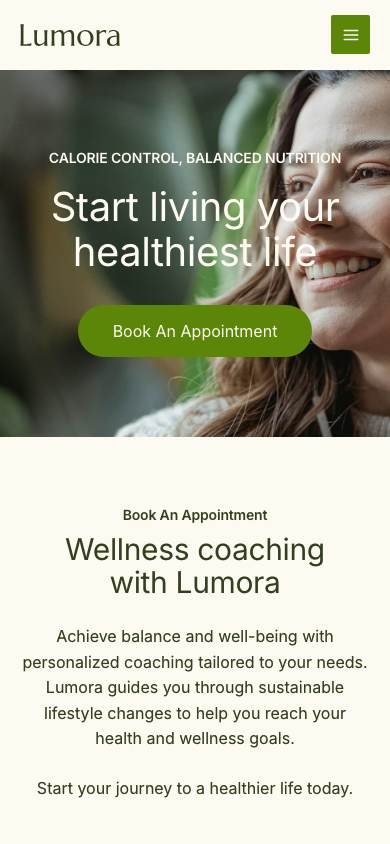 Wellness Coach mobile preview