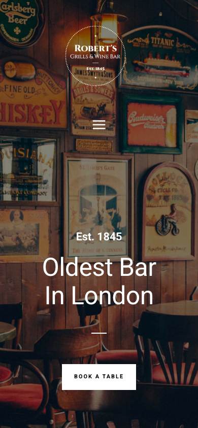 Wine Bar and Restaurant mobile preview