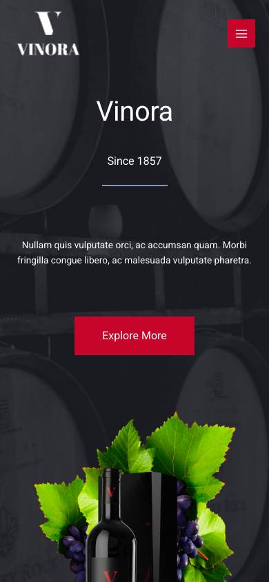 Winery mobile preview