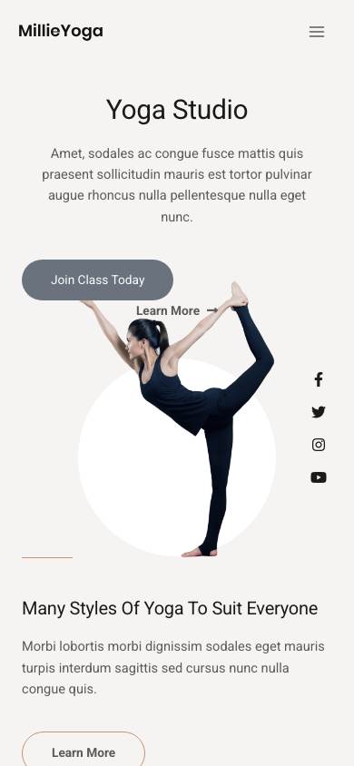 Yoga Studio mobile preview